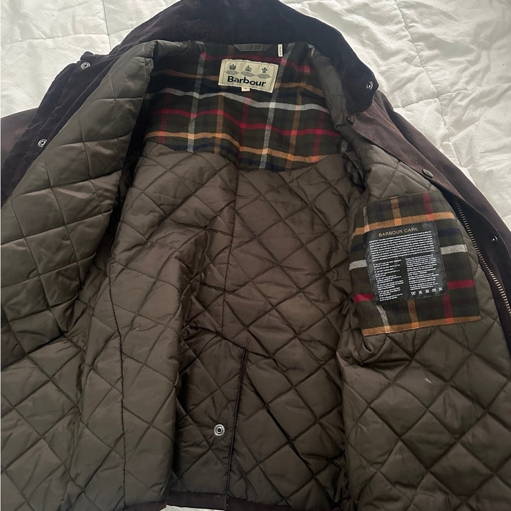 Barbour Quilted Wax Jacket Size Mens M